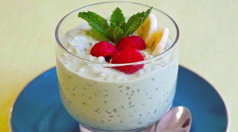 Matcha Pudding made with GoSkinny Noodles Rice